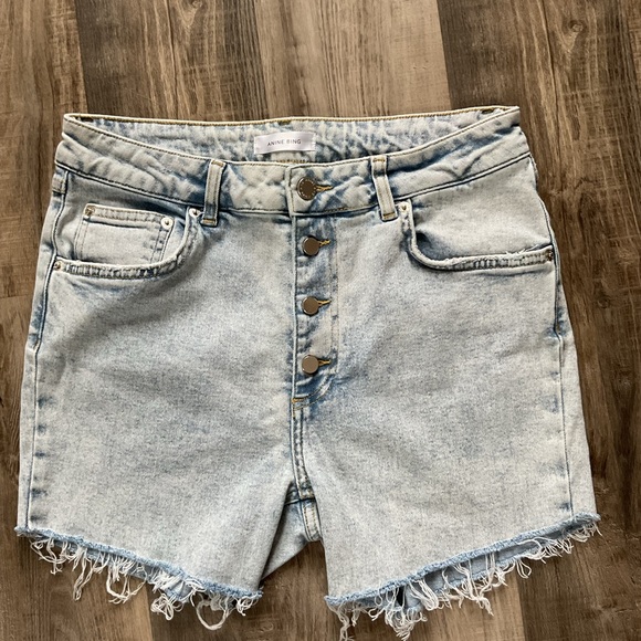 Annie Bing Pants - Annie Bing cutoff denim shorts size 30